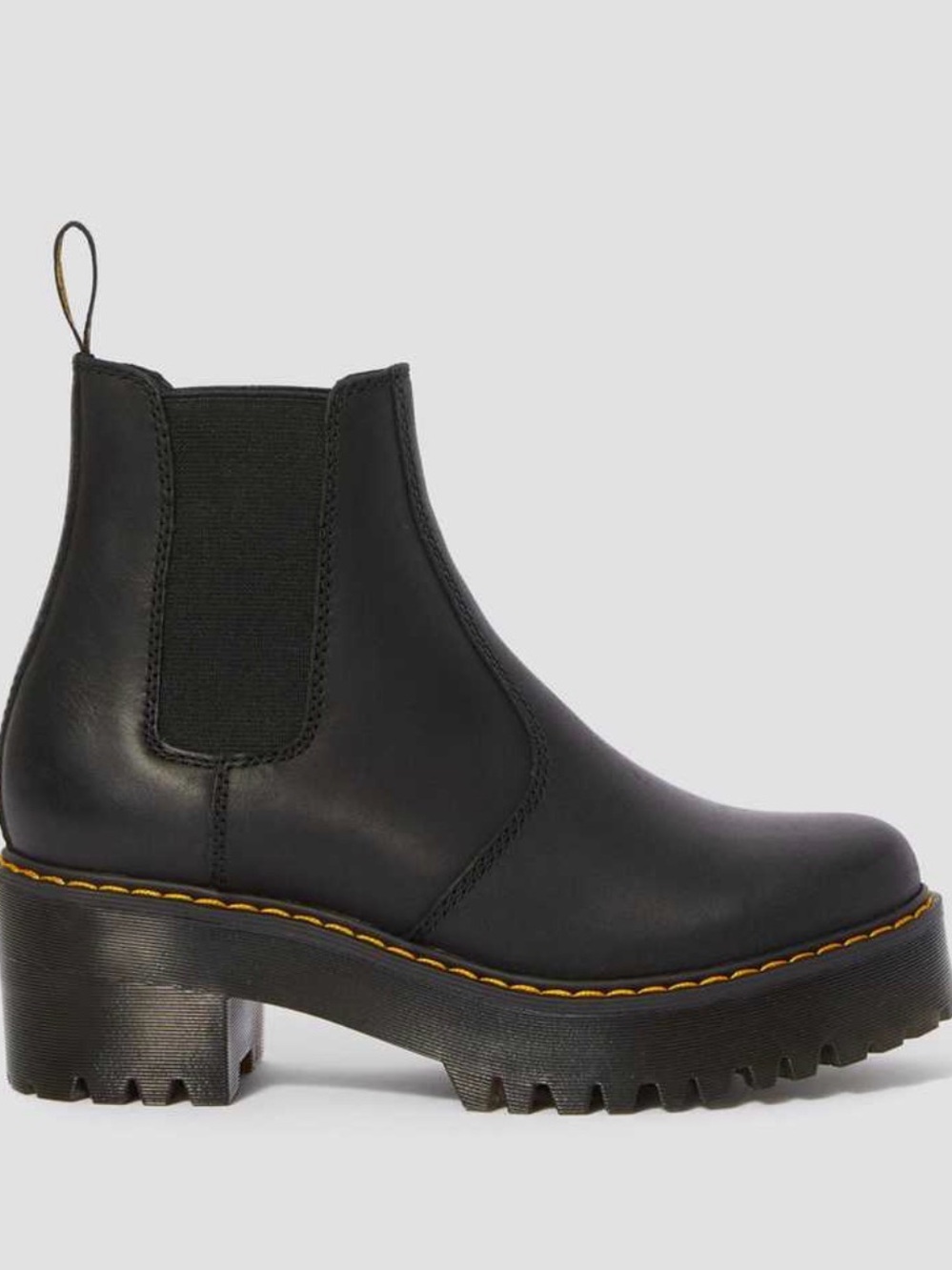 Dr. Martens Rometty Black Leather Lug Chelsea Boot - Women